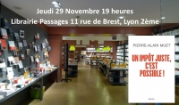 Rencontre-débat à la librairie Passages, Lyon  jeudi 29 Novembre